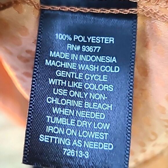 Worthington Light Orangey Tan Wide Longsleeve Pullover Blouse, Size Medium - Picture 8 of 8